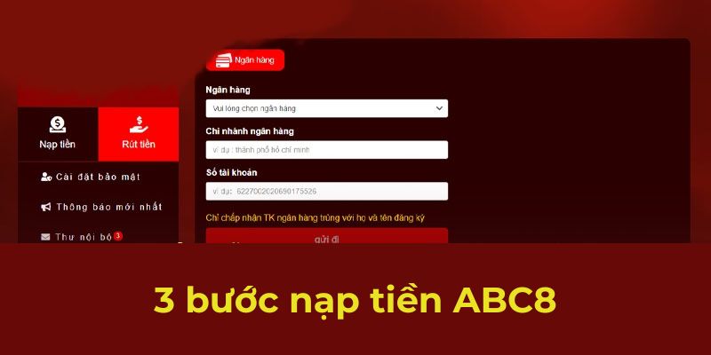 3 bước nạp tiền ABC8